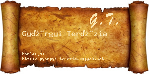 Györgyi Terézia névjegykártya